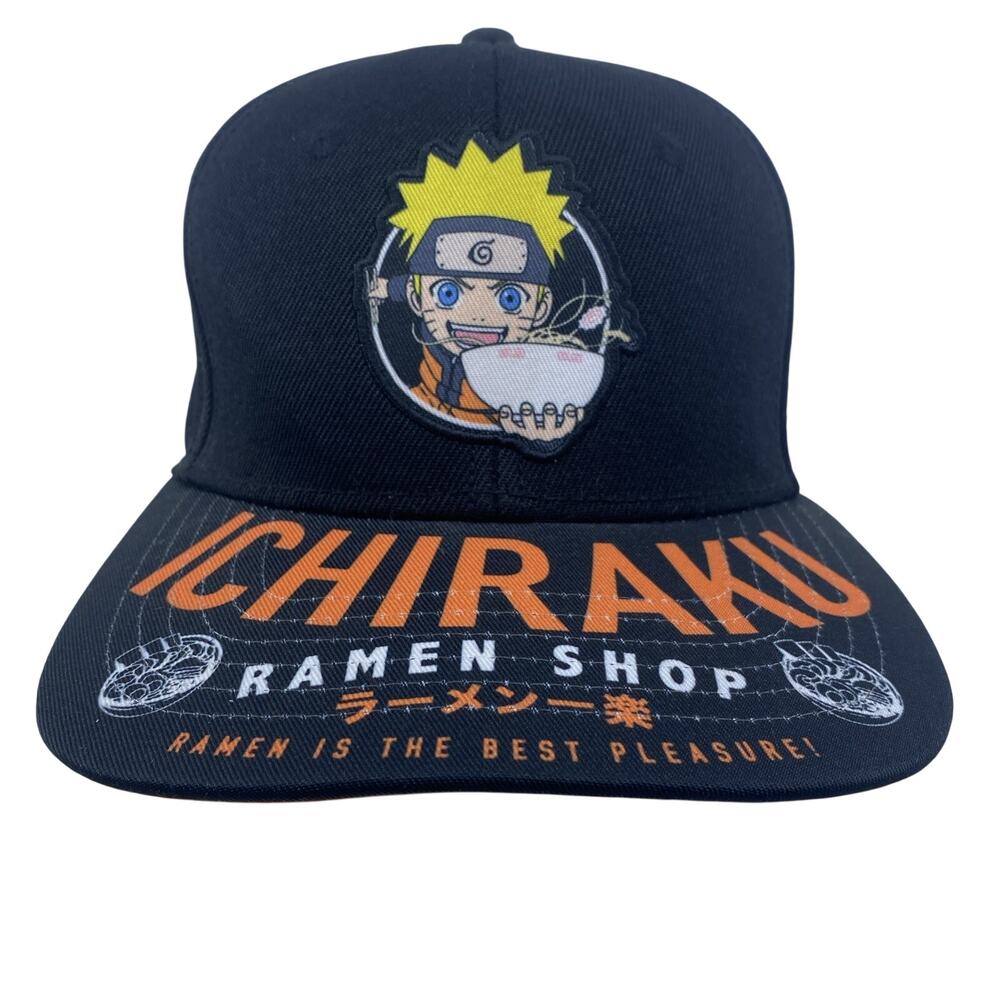 Naruto Shippuden Ichiraku Ramen Shop Hat Black Snapback Anime Cap